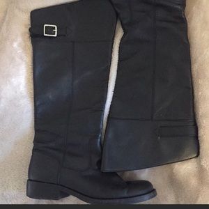 Black Leather Coach Boots
